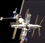 Picture of the Space Station Mir, 88 Kb.