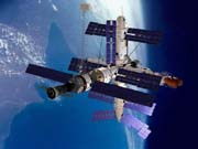 Picture of the Space Station Mir, 35 Kb.